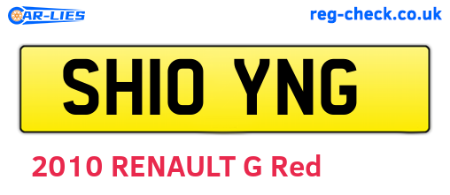SH10YNG are the vehicle registration plates.
