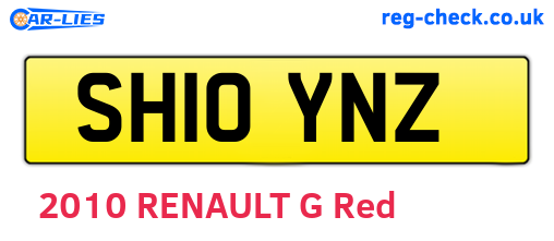 SH10YNZ are the vehicle registration plates.