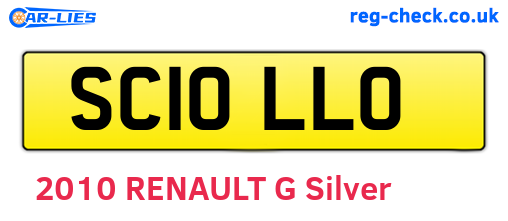 SC10LLO are the vehicle registration plates.