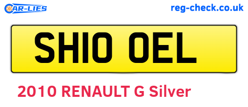 SH10OEL are the vehicle registration plates.