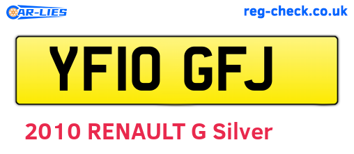 YF10GFJ are the vehicle registration plates.