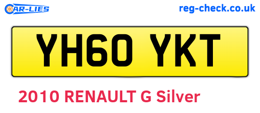 YH60YKT are the vehicle registration plates.