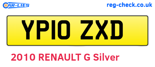 YP10ZXD are the vehicle registration plates.