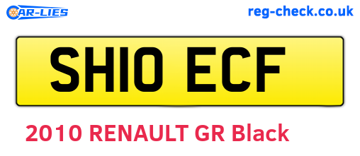 SH10ECF are the vehicle registration plates.