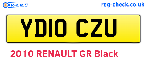 YD10CZU are the vehicle registration plates.