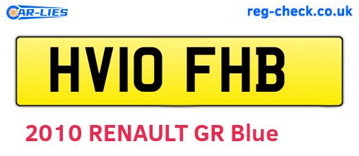 HV10FHB are the vehicle registration plates.