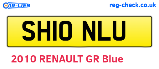 SH10NLU are the vehicle registration plates.