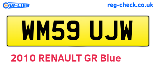 WM59UJW are the vehicle registration plates.