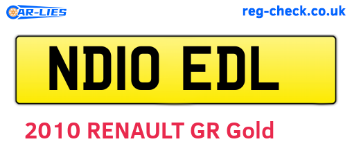 ND10EDL are the vehicle registration plates.