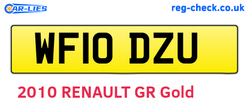 WF10DZU are the vehicle registration plates.