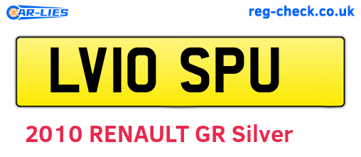 LV10SPU are the vehicle registration plates.
