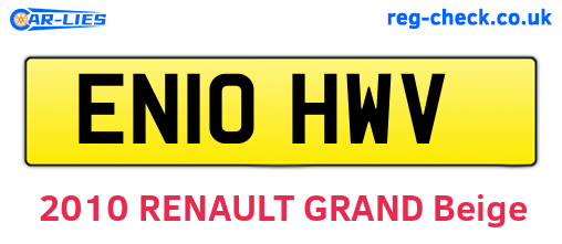 EN10HWV are the vehicle registration plates.