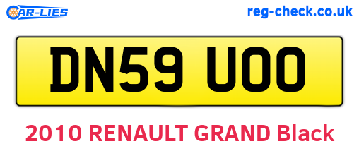 DN59UOO are the vehicle registration plates.