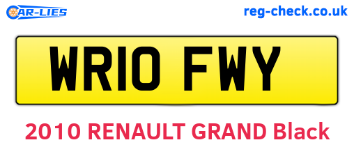 WR10FWY are the vehicle registration plates.