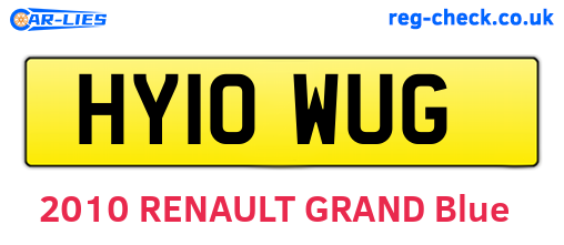 HY10WUG are the vehicle registration plates.