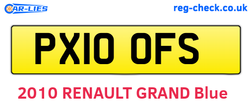 PX10OFS are the vehicle registration plates.
