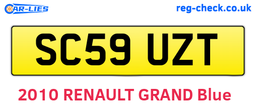 SC59UZT are the vehicle registration plates.