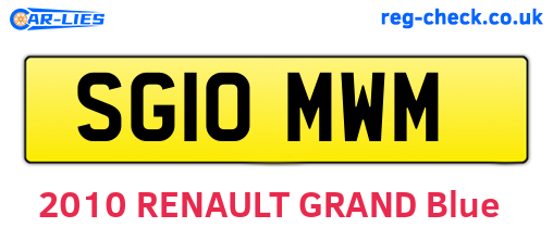 SG10MWM are the vehicle registration plates.