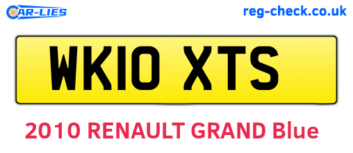 WK10XTS are the vehicle registration plates.