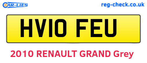 HV10FEU are the vehicle registration plates.