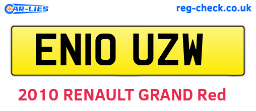 EN10UZW are the vehicle registration plates.