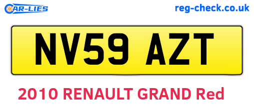 NV59AZT are the vehicle registration plates.