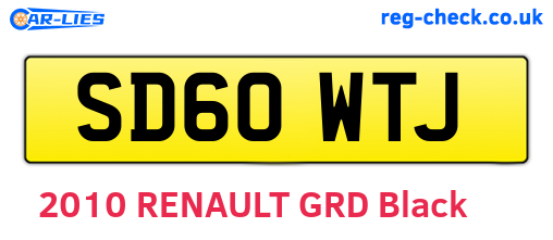 SD60WTJ are the vehicle registration plates.