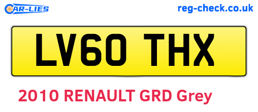 LV60THX are the vehicle registration plates.