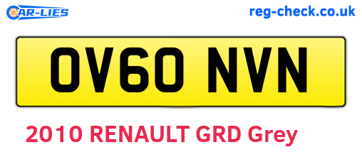 OV60NVN are the vehicle registration plates.