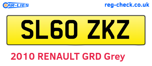 SL60ZKZ are the vehicle registration plates.