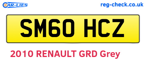 SM60HCZ are the vehicle registration plates.