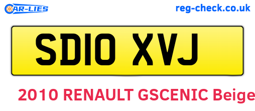 SD10XVJ are the vehicle registration plates.