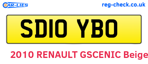 SD10YBO are the vehicle registration plates.
