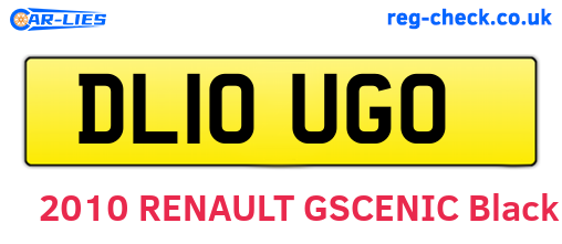 DL10UGO are the vehicle registration plates.