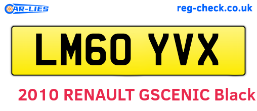 LM60YVX are the vehicle registration plates.