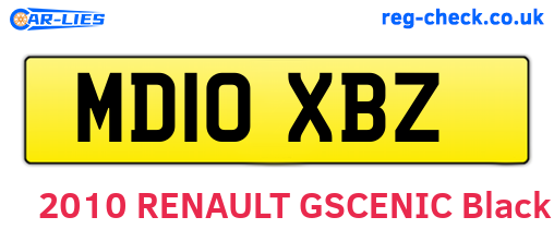 MD10XBZ are the vehicle registration plates.