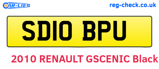 SD10BPU are the vehicle registration plates.