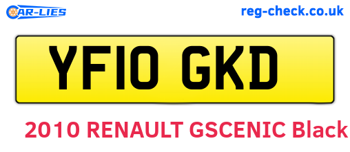 YF10GKD are the vehicle registration plates.