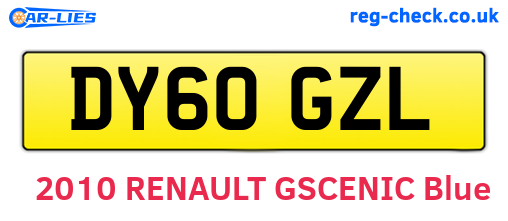DY60GZL are the vehicle registration plates.