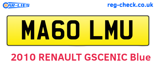 MA60LMU are the vehicle registration plates.