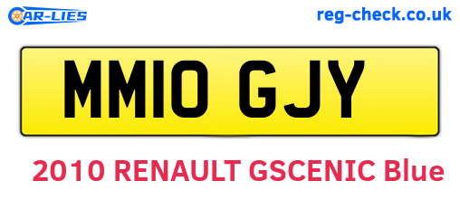 MM10GJY are the vehicle registration plates.