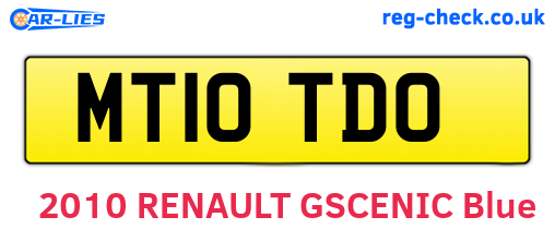 MT10TDO are the vehicle registration plates.