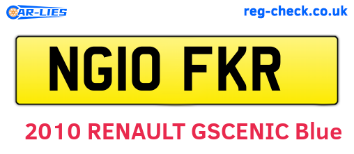 NG10FKR are the vehicle registration plates.