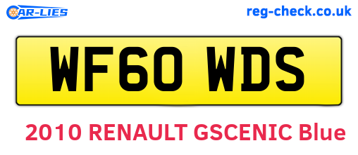 WF60WDS are the vehicle registration plates.