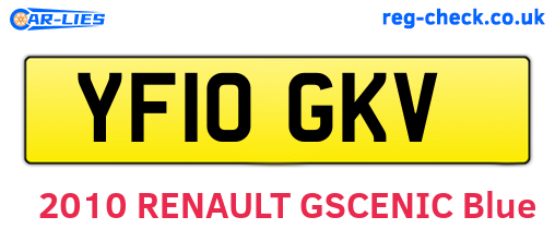 YF10GKV are the vehicle registration plates.
