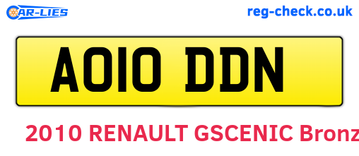 AO10DDN are the vehicle registration plates.