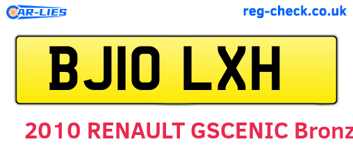 BJ10LXH are the vehicle registration plates.