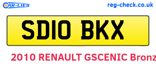 SD10BKX are the vehicle registration plates.