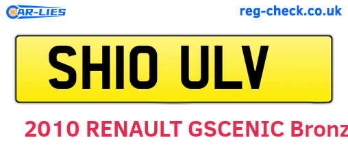 SH10ULV are the vehicle registration plates.