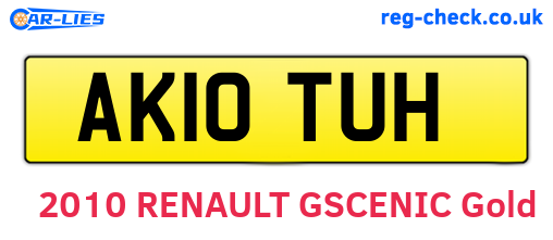 AK10TUH are the vehicle registration plates.